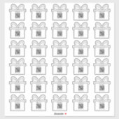 Thème de boîte cadeau QR Code Stickers d'entrepris (Feuille)