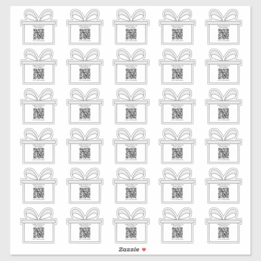 Thème de boîte cadeau QR Code Stickers d'entrepris (Feuille)