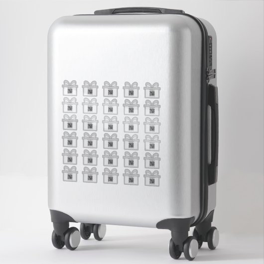 Thème de boîte cadeau QR Code Stickers d'entrepris (Sur valise)