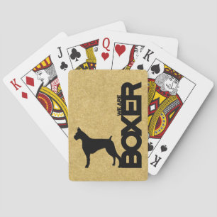 Thème de cartes à jouer pour la race de chien Boxe