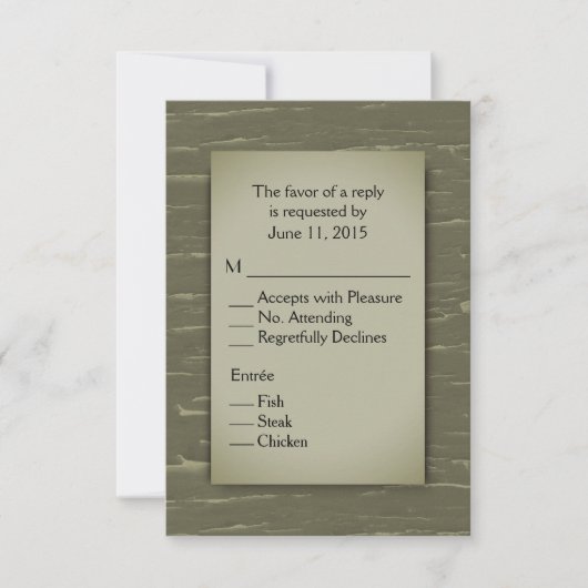 Thème de chasse RSVP avec menu (Devant)