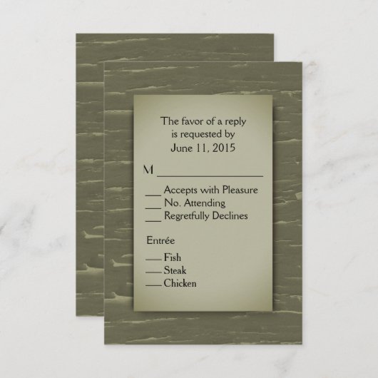 Thème de chasse RSVP avec menu (Devant / Derrière)