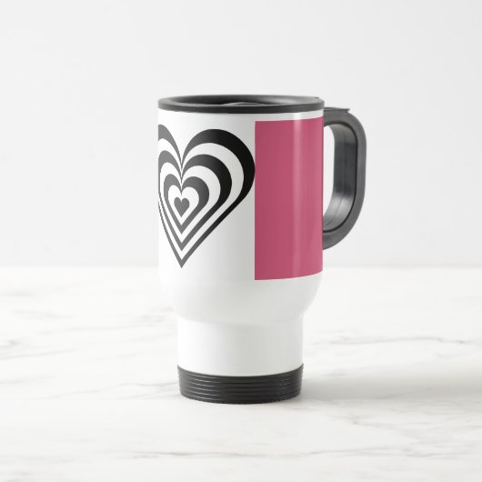 Thème de coeur Mug Rose (Devant droit)