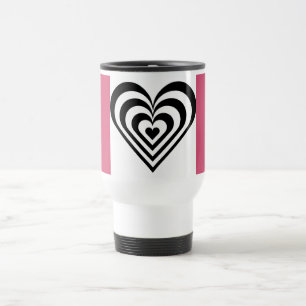 Thème de coeur Mug rose