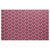 Thème de coeur Tissu d'impression rose chaud (Yard)