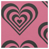 Thème de coeur Tissu d'impression rose chaud (Fermer)