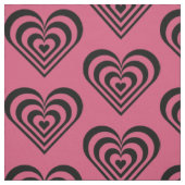 Thème de coeur Tissu d'impression rose chaud (Échantillon)
