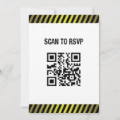 Thème de construction Anniversaire Fête Invitation (Dos)