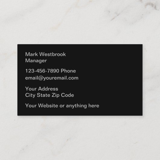 Thème De Construction Classique Et Cool Cartes de  (Dos)