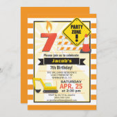 Thème de construction Invitation pour la fête d'an (Devant / Derrière)