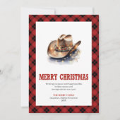 Thème de cow-boy de carte de Noël occidentale de p (Devant)