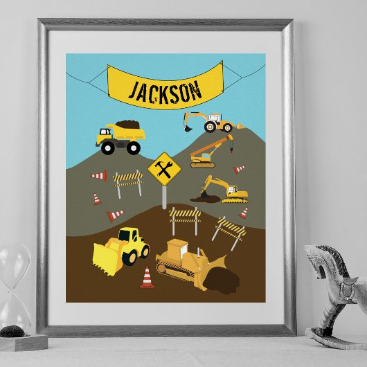 Thème de décoration pour site de chantier de camio