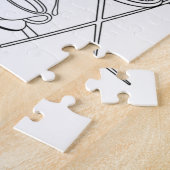 Thème de fête de thé dans le jardin et puzzle de c (Côté)