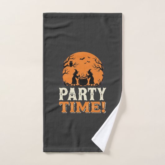 Thème de fête d'Halloween Sorcière Chaudron Design (Serviette à main)