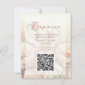 Thème de fête flamant rose, QR Code RSVP (Dos)