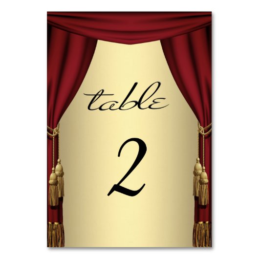 Thème de film Gold Numéros de table (Par défaut)