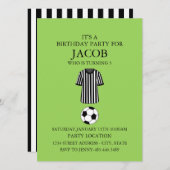 Thème de football Anniversaire Fête Invitation (Devant / Derrière)
