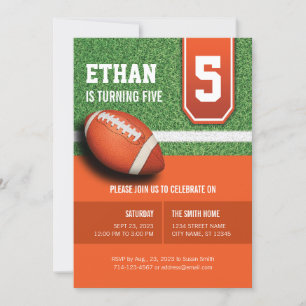 Thème de football Anniversaire Invitation pour gar