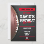 Thème de football QR Code Anniversaire Invitation (Devant)