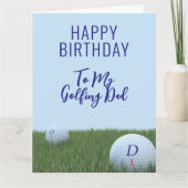 Thème de golf Carte d'anniversaire pour les golfeu (Devant)
