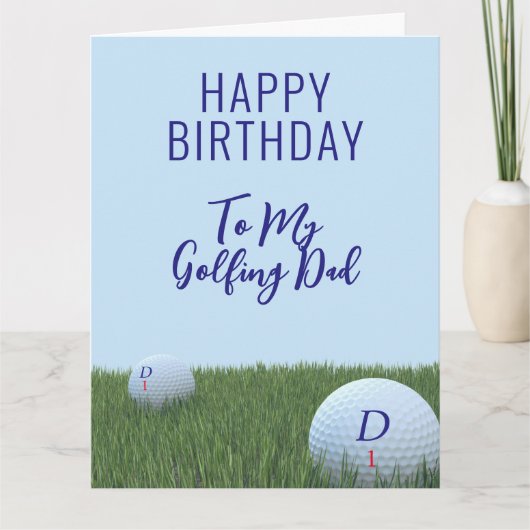 Thème de golf Carte d'anniversaire pour les golfeu (Devant)