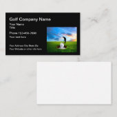 Thème de golf Cartes de visite d'affaires simples (Devant / Derrière)