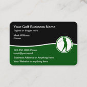 Thème de golf Cartes de visite modernes (Devant)