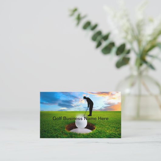 Thème de golf Cartes de visite Pittoresques (Debout devant)