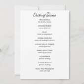 Thème de golf, Célébration de la vie Programme fun (Dos)