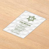 Thème de golf Golf Bar Mitzvah Invitation acryliqu (Poser)