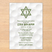 Thème de golf Golf Bar Mitzvah Invitation acryliqu (Recto)