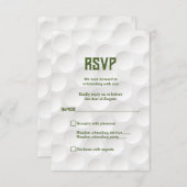 Thème de golf Golf Bar Mitzvah RSVP Card (Devant / Derrière)