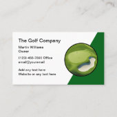 Thème de golf Moderne Carte de visite Unique (Devant)