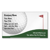 Thème de golf Simple Carte de visite Magnet (devant)
