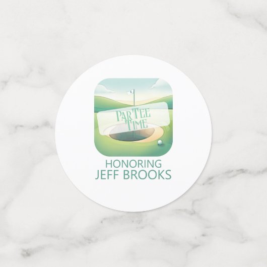 Thème de golf Table personnalisée Confetti (Petit recto)