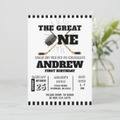 Thème de hockey personnel Invitation d'anniversair (Debout devant)