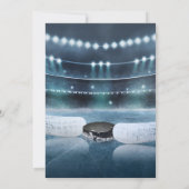 Thème de hockey personnel Invitation de fête d'ann (Dos)