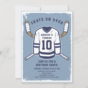 Thème de hockey personnel Invitation de fête d'ann