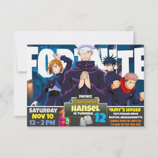 Thème de jeu Invitation (Devant)