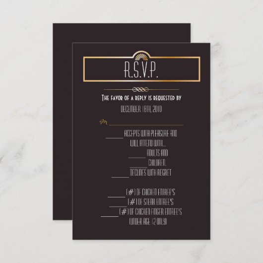 Thème de la carte R.S.V.P. 3,5 x 5 (Devant / Derrière)