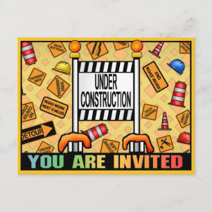Thème de la construction Invitation de la fête des