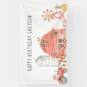 Thème de la ferme Anniversaire de fête Bannière de (Vertical)