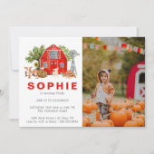 Thème de la ferme | Invitation de fête d'anniversa (Devant)