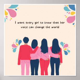 Thème de la journée des femmes Design Poster migno