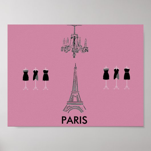Thème de la mode française Poster de Paris (Devant)