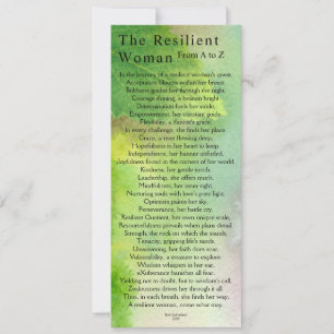 Thème de la nature Carte de femme résiliente