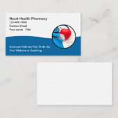 Thème de la pharmacie Cartes de visite de la santé (Devant / Derrière)