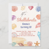 Thème de la plage de Shellabrate Invitation d'anni (Devant)