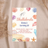 Thème de la plage de Shellabrate Invitation d'anni