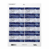 thème de la plage étiquette de adresse 50ème (Feuille entière)